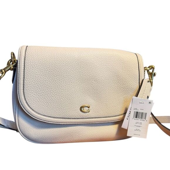 Coach Small Pebbled Leather Shoulder Bag with Gold Hardware - Picture 15 of 16